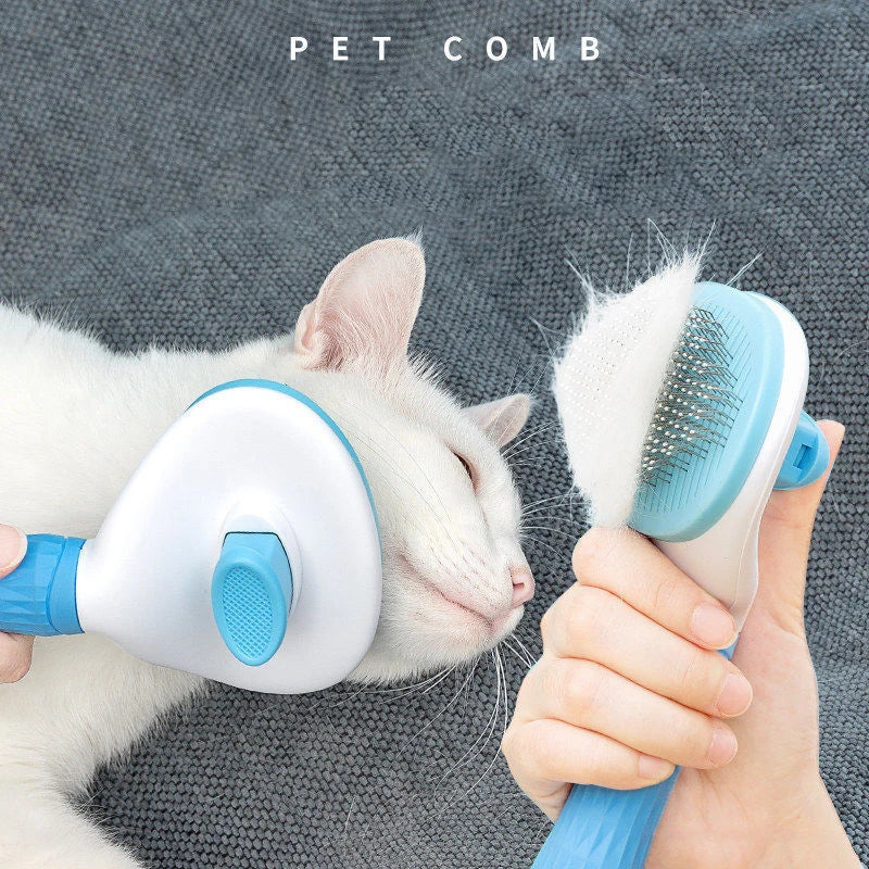 Brosse auto-nettoyant pour poils de chien et peigne pour chat – Toilettage et soins